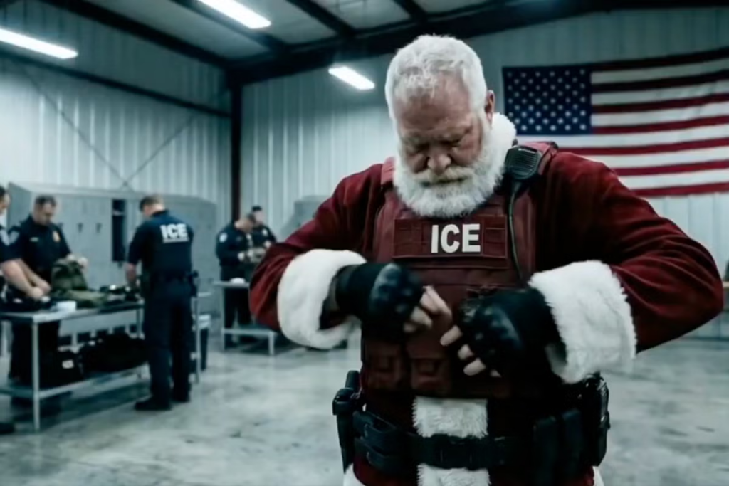 ICE lanza polémica campaña de «autodeportación» con Santa Claus.