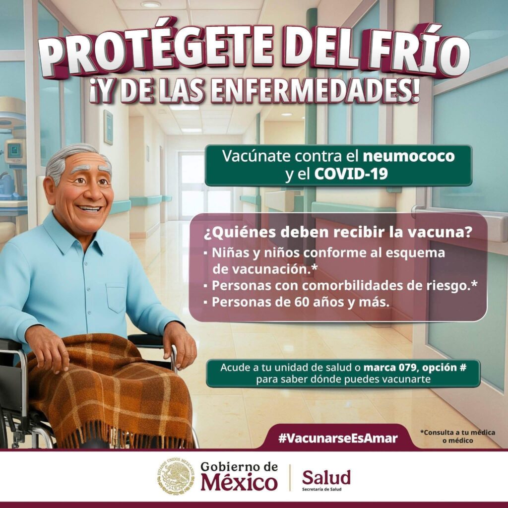 Secretaría de Salud insta a vacunarse ante el aumento de enfermedades respiratorias
