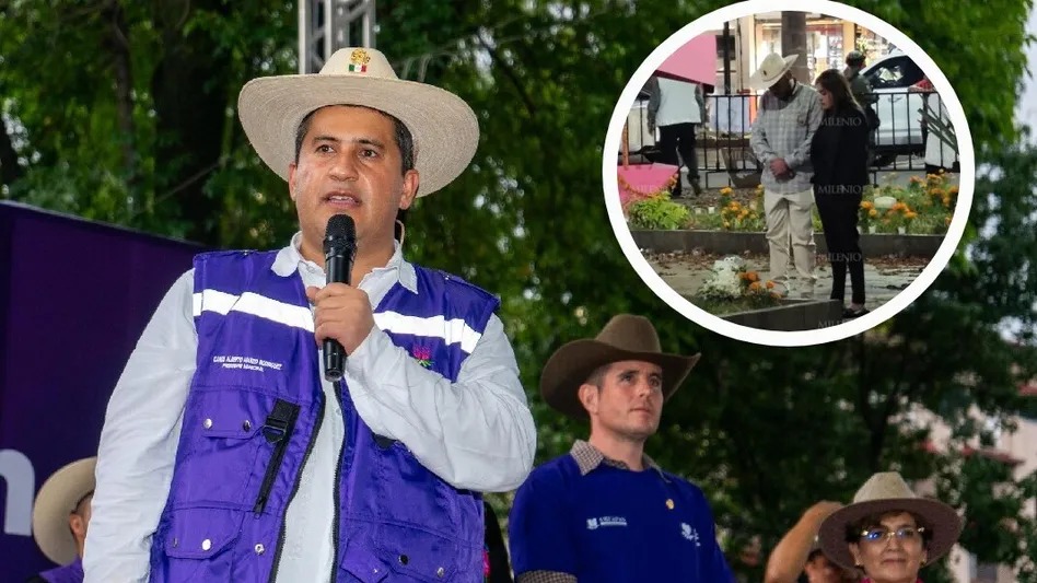 Grecia Quiroz visita el lugar donde asesinaron a Carlos Manzo a un mes del homicidio