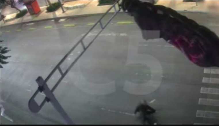 Paracaidista queda atrapado en semáforo del Centro Histórico de CDMX