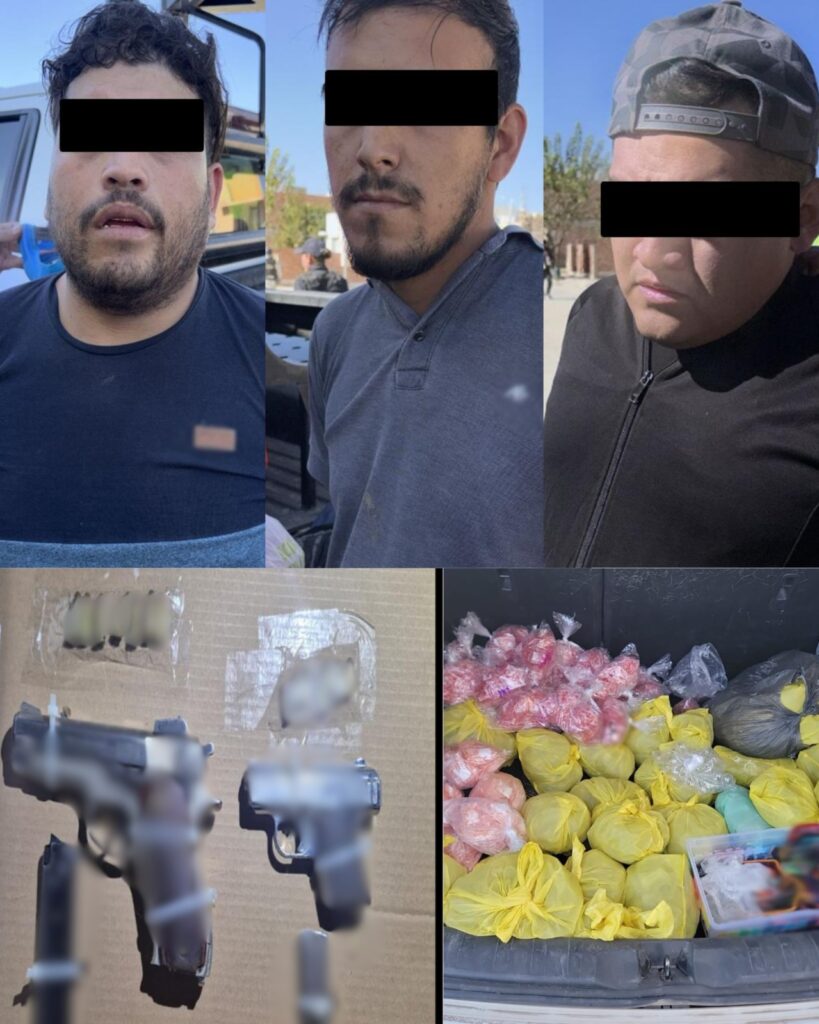Cayeron tres en durango con sustancias, armas y cartuchos