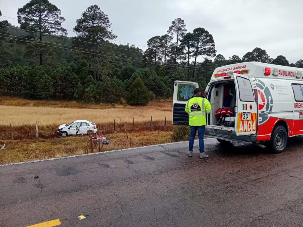Heladas y lluvia ligera provocan accidentes