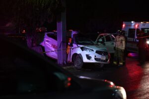 Trágico choque de camioneta contra taxi