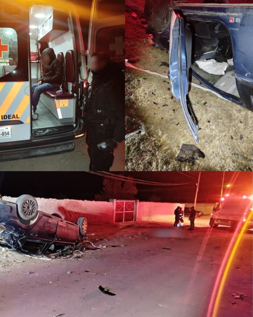Vuelca auto manejado por quinceañero y muere su acompañante