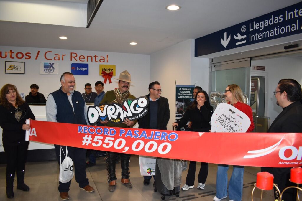 Durango alcanza récord de 550 mil pasajeros en su Aeropuerto Internacional
