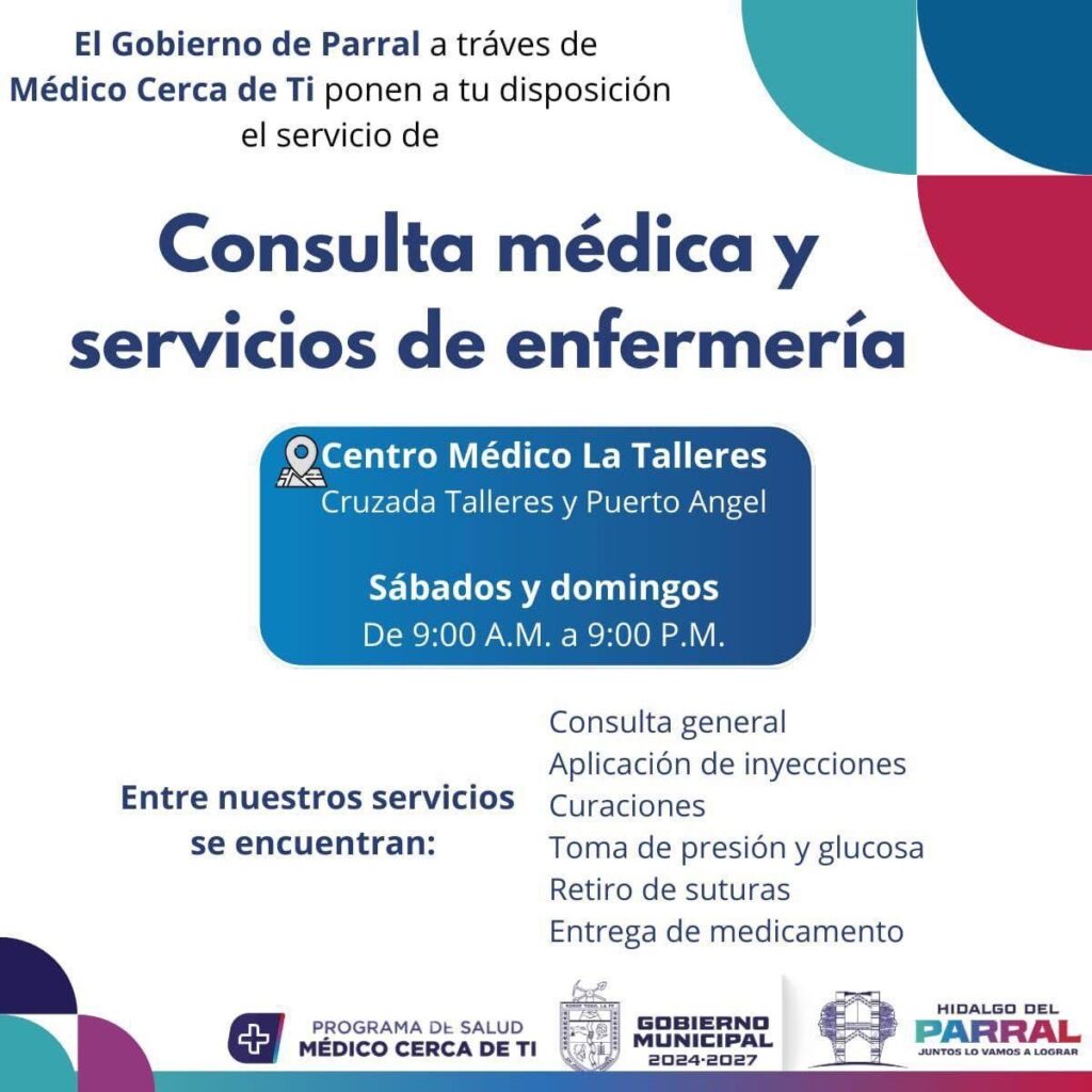 Gobierno de Parral mantiene atención médica cercana y accesible para las familias