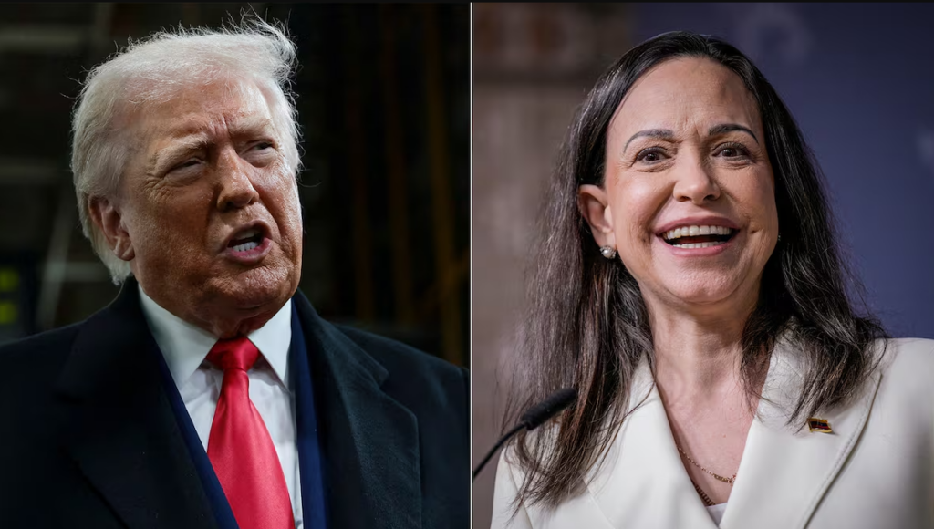 Trump se reúne con Machado en la Casa Blanca