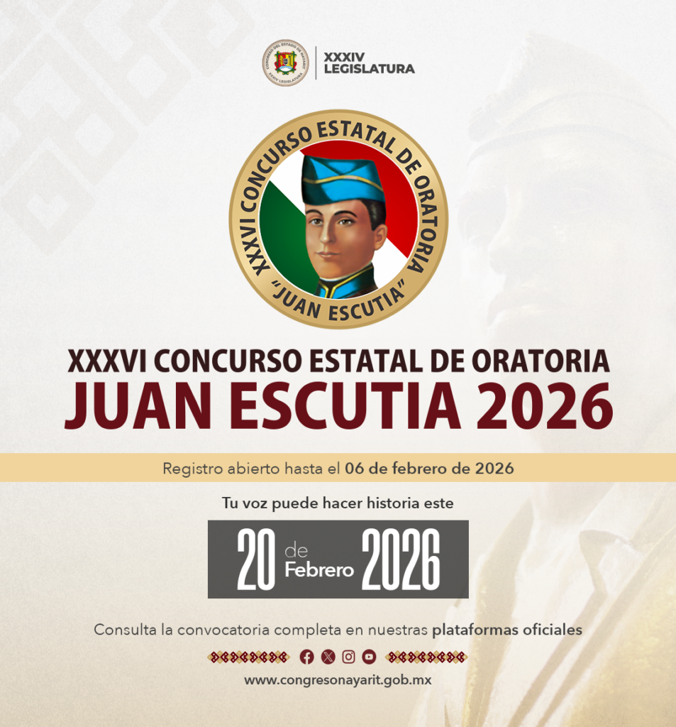 Tu palabra tiene poder. Concurso Estatal de Oratoria Juan Escutia 2026.