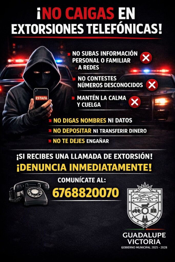 Autoridades Municipales Alertan sobre Extorsiones Telefónicas
