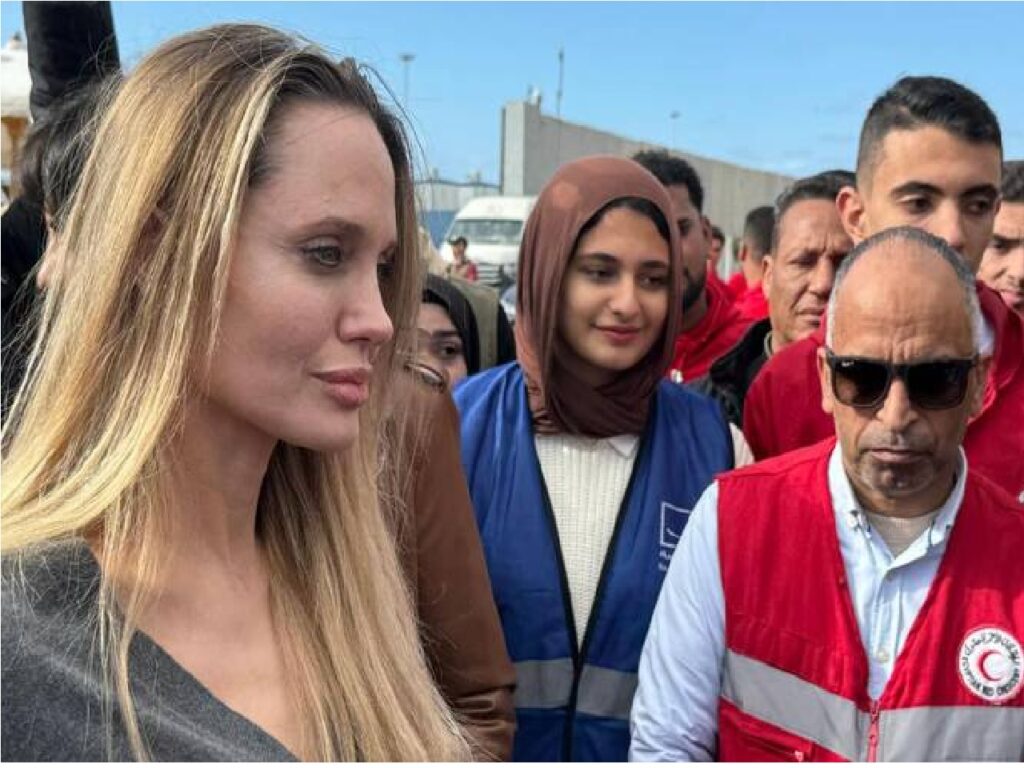 Angelina Jolie evalúa situación humanitaria en Gaza desde Egipto