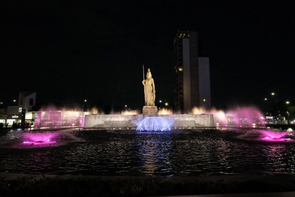 Entregan rehabilitación de la Glorieta de La Minerva rumbo al Mundial 2026