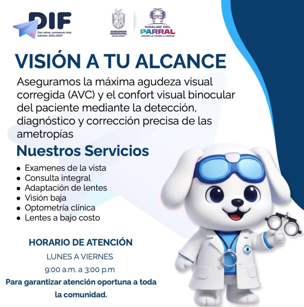 Salud visual al alcance de las familias parralenses con programa permanente del DIF