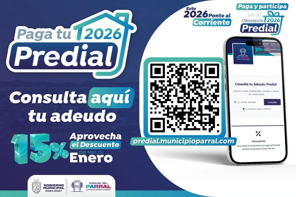 Gobierno de Parral habilita consulta digital del impuesto predial