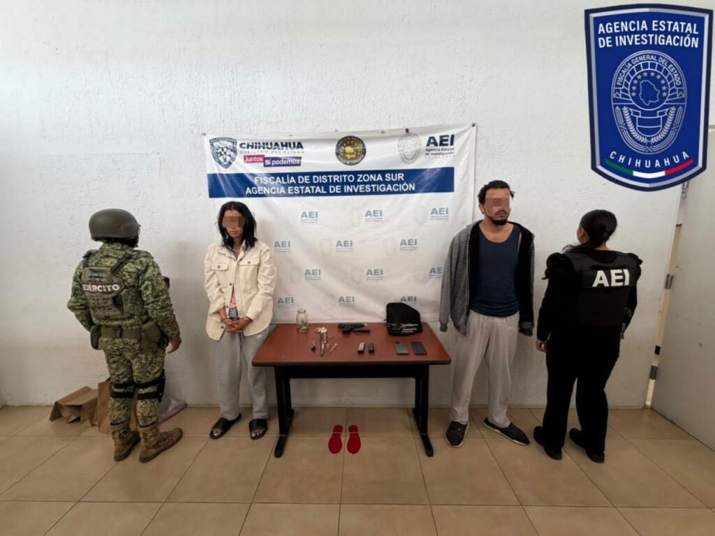 Detiene FDZS a pareja tras cateo en la Talleres en el que se aseguraron armas y droga