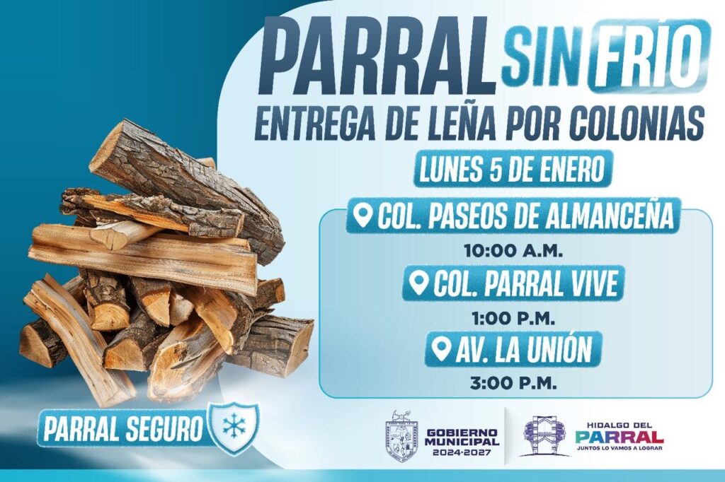 Gobierno de Parral refuerza apoyo invernal con entrega de leña en distintos sectores de la ciudad