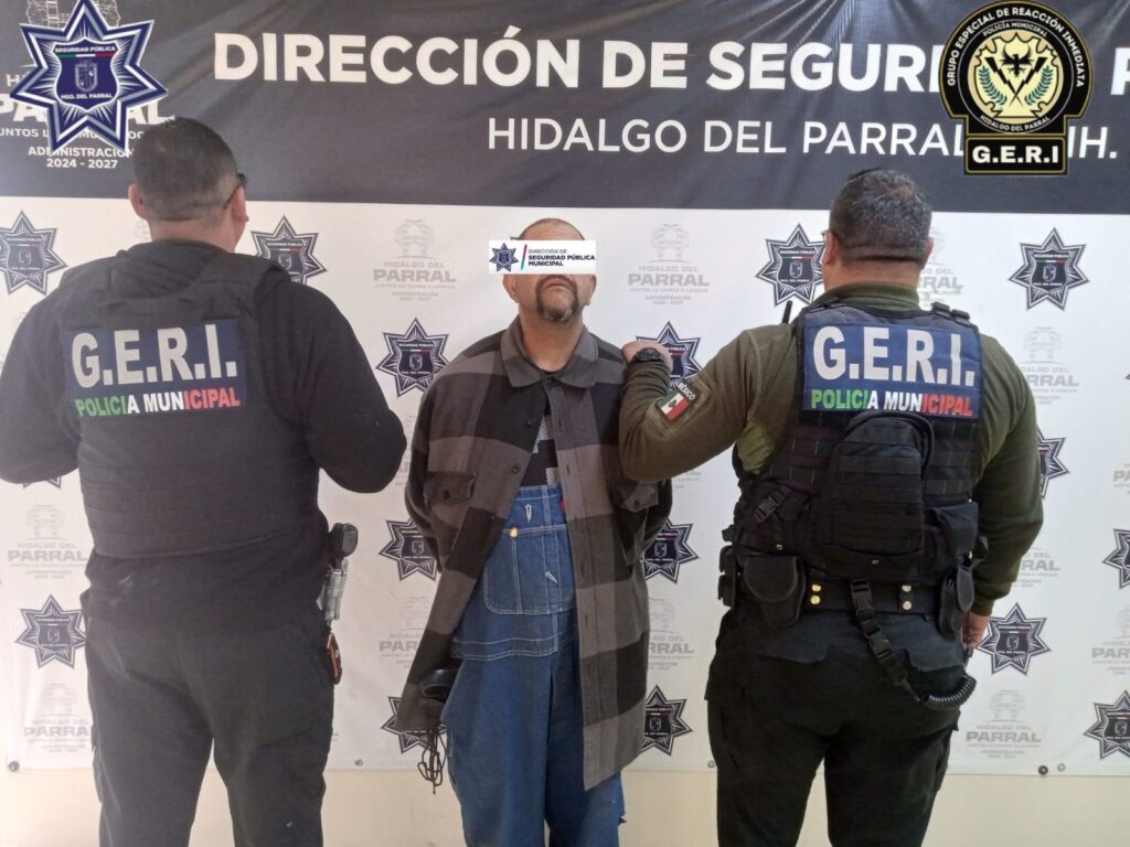 Detiene la DSPM a masculino por el probable delito de violencia familiar y portación de arma