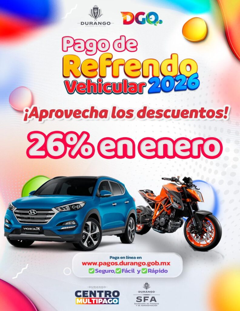Gobierno del Estado amplía hasta el 3 de febrero el 26 % de descuento en refrendo vehicular