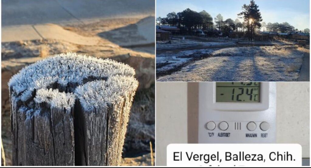 Se congelan en El Vergel con -12.5 grados centígrados