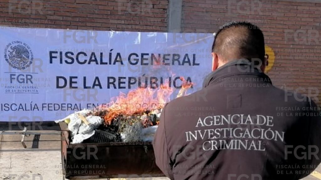 Queman en la FGR casi 14 kilos de productos ilegales y objetos del delito