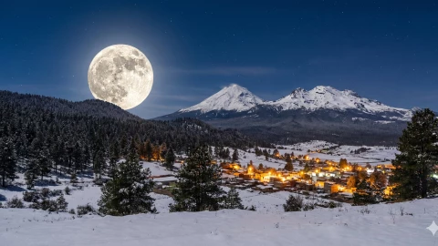 La Luna de Nieve 2026: Hora exacta para verla en su máximo esplendor
