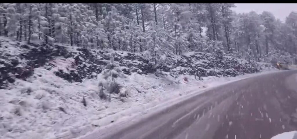 Registra Protección Civil presencia de nieve en tres municipios del estado