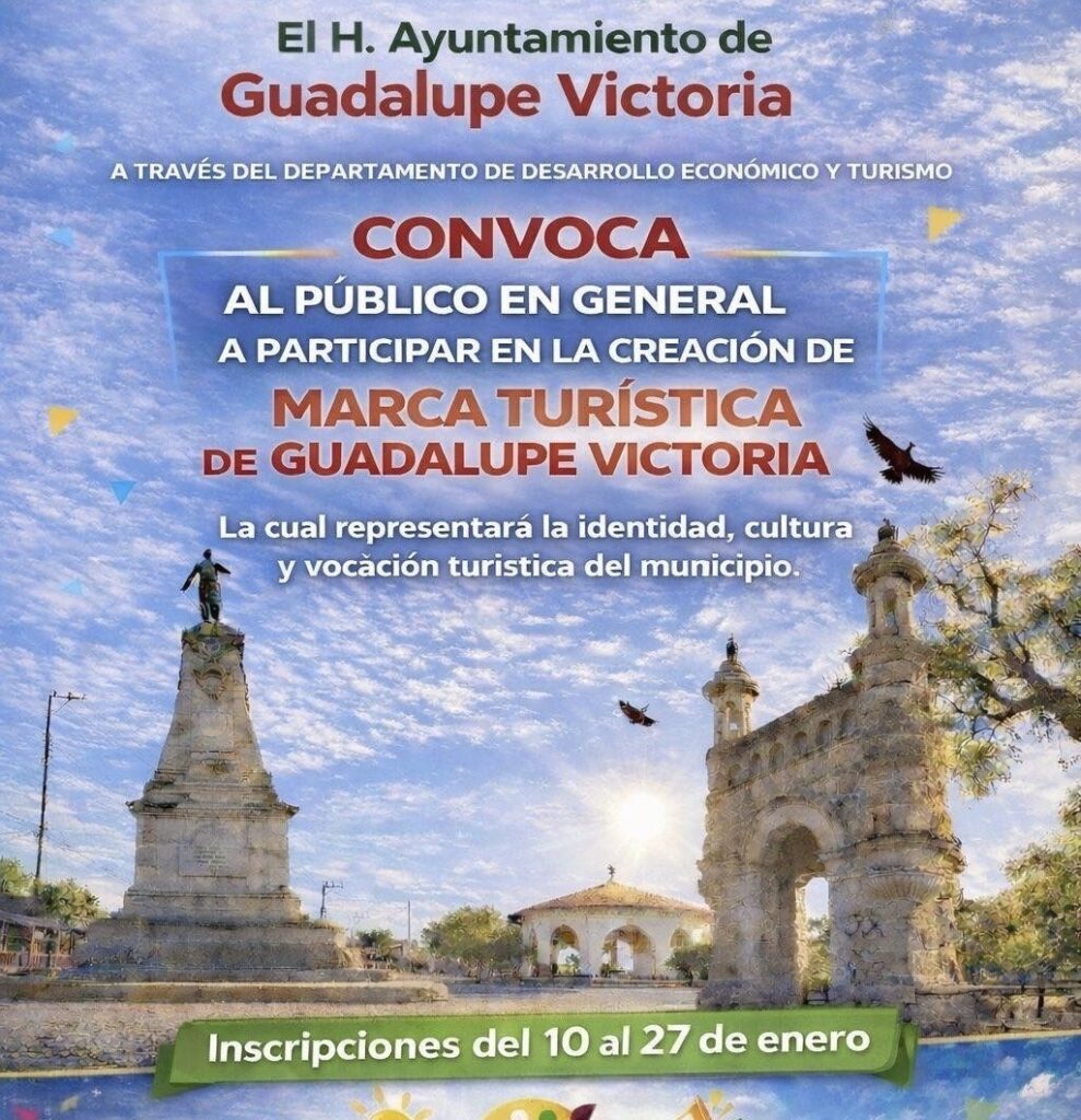 Inician inscripciones para la creación de la Marca Turística de Guadalupe Victoria