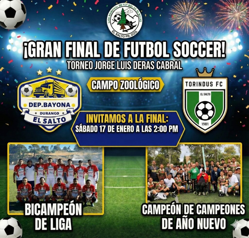 Invitación a la Gran Final de Fútbol Soccer en Pueblo Nuevo