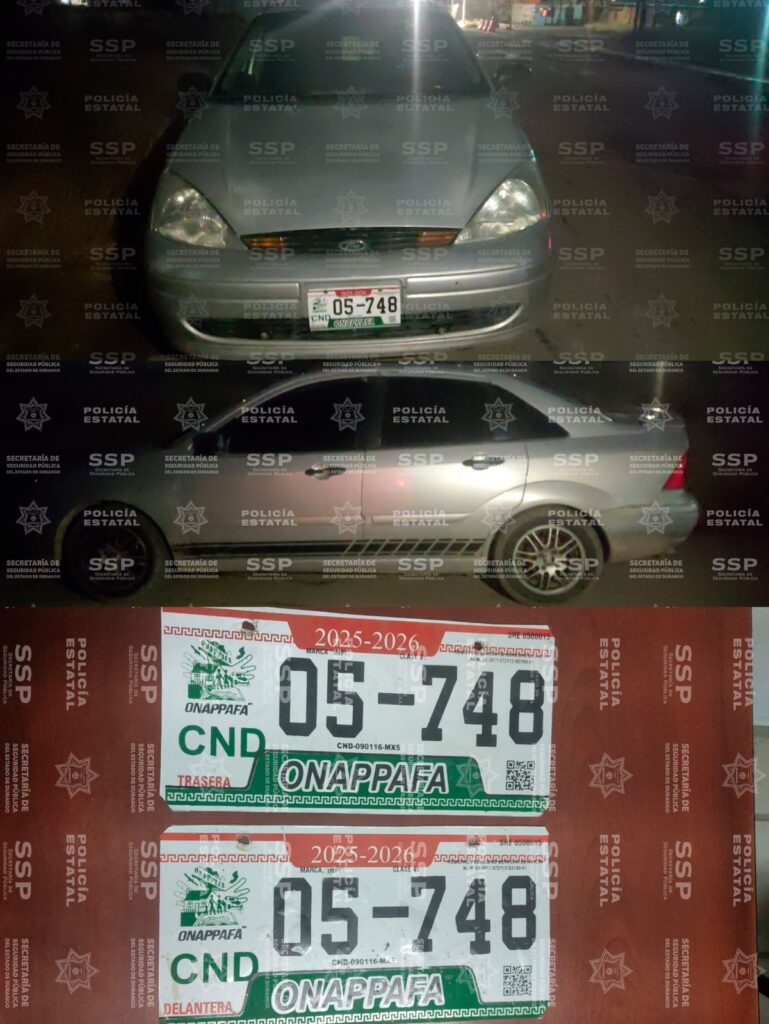 Operativo Dragón asegura automóvil y conductor con placas de otro vehículo