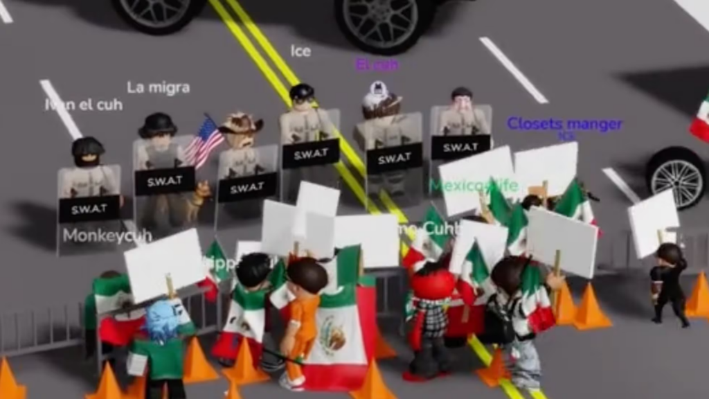 Niños protestan contra ICE a través de Roblox
