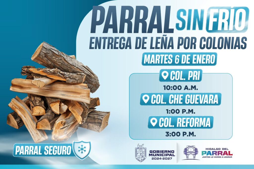 Gobierno de Parral coordina entrega de leña para enfrentar el frío