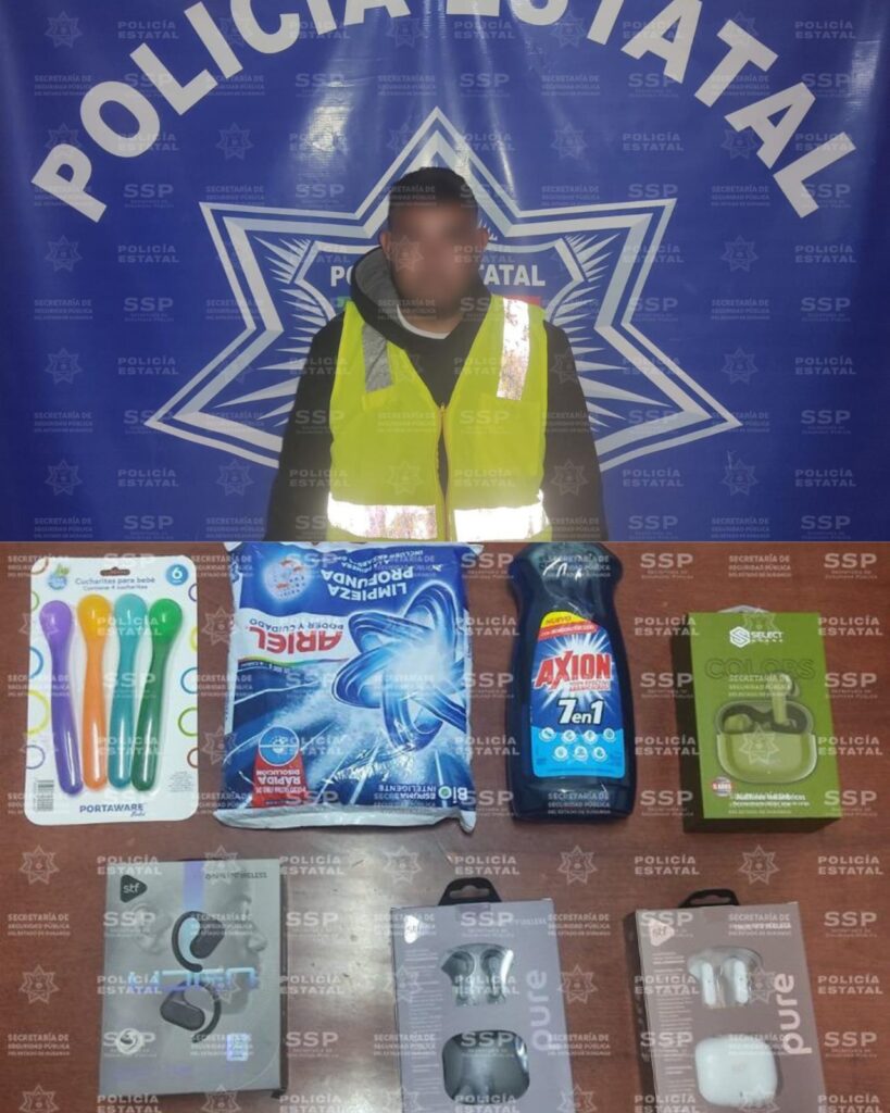 Operativo Dragón detiene a sujeto por robar diversos artículos de centro comercial