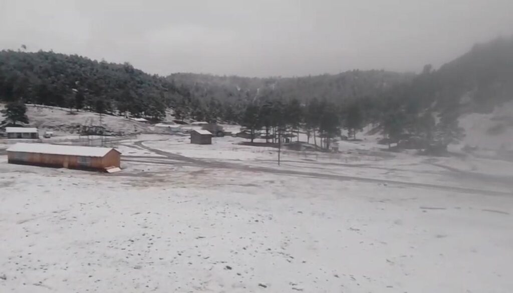 Conagua reporta nevada profusa en la sierra; frío intenso continuará en Durango