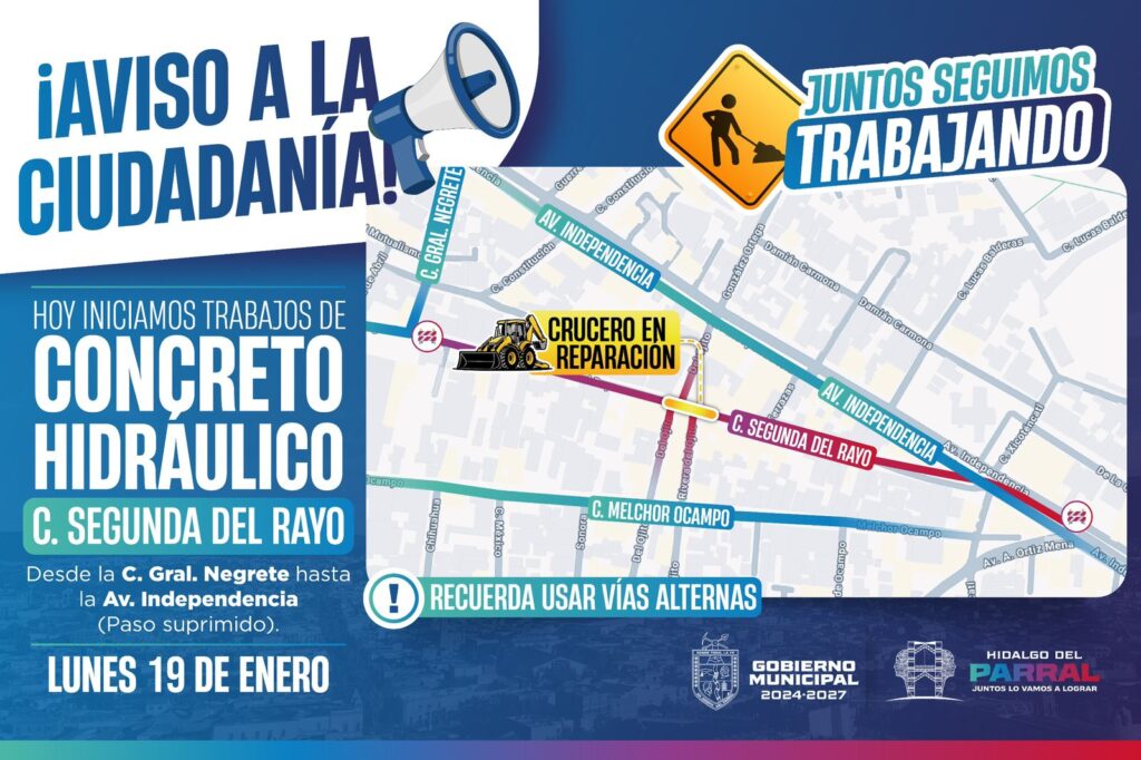 Inicia Gobierno de Parral rehabilitación vial en el centro de la ciudad