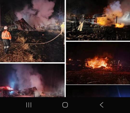 Novios se meten a cabaña ajena y se incendia; el varón sufre quemaduras