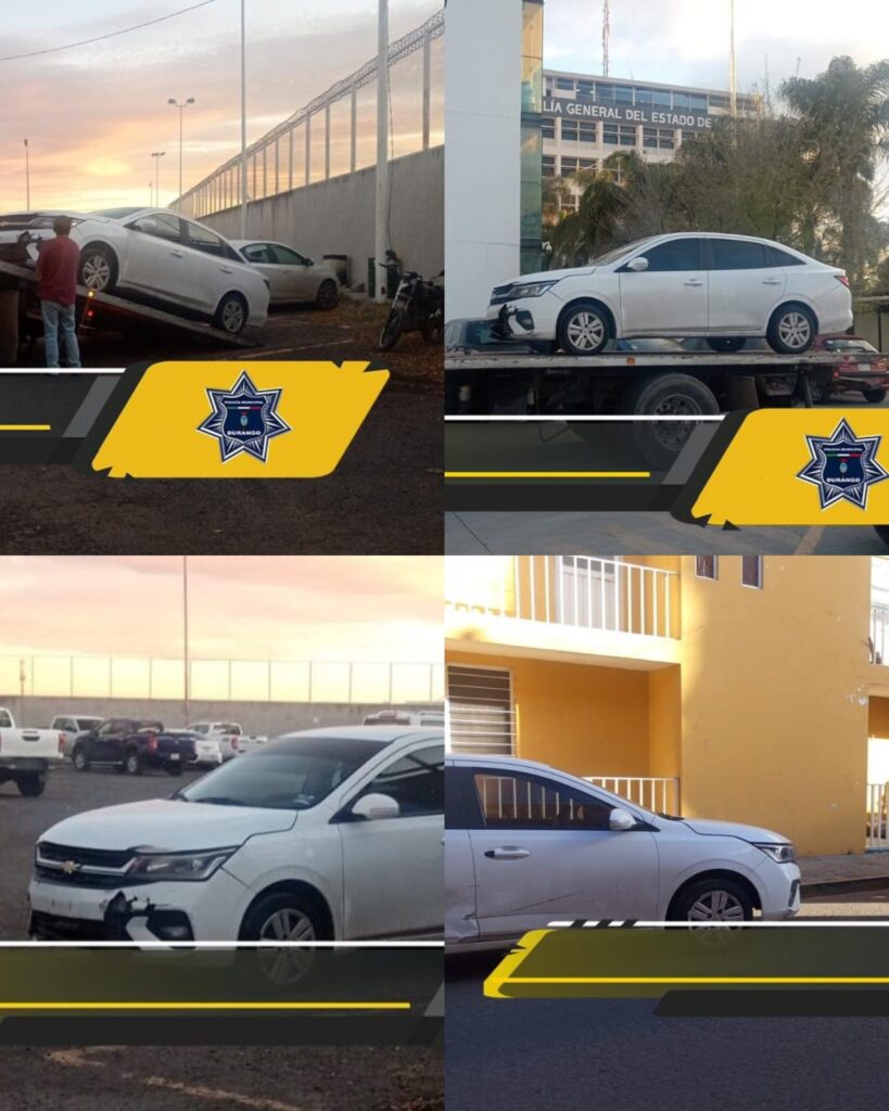 Policías municipales aseguran vehículo con reporte de robo