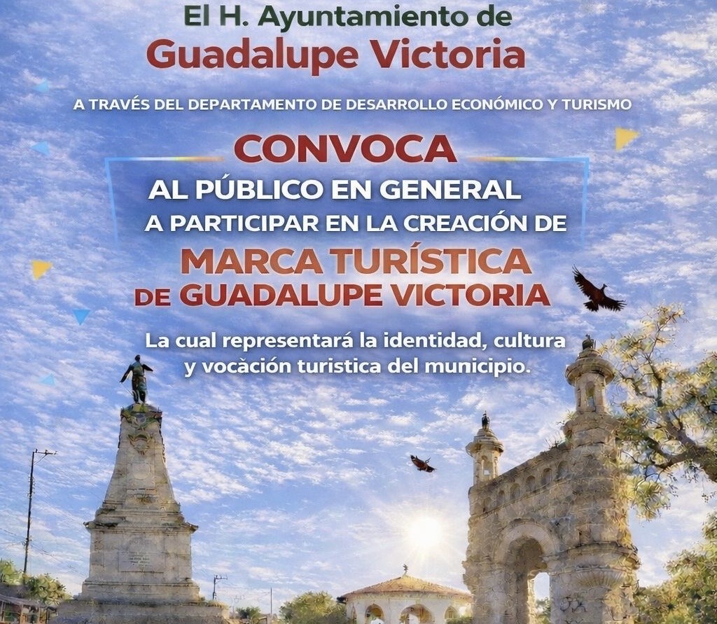 Ayuntamiento de Guadalupe Victoria busca diseñadores para nueva Marca Turística