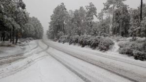 Nevadas cubren El Vergel, Balleza, reportan habitantes