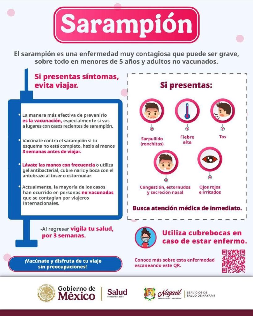 El sarampión es una enfermedad altamente contagiosa que puede ser grave, principalmente en niñas, niños y personas no vacunadas.
