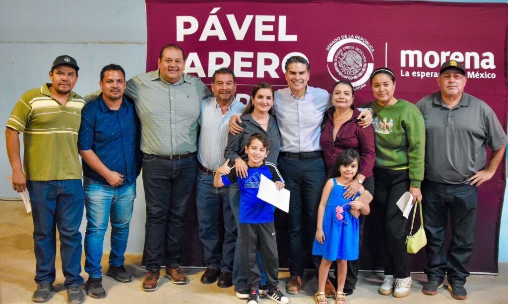 el senador Pavel Jarero fue recibido en Villa Hidalgo, rodeado de su pueblo