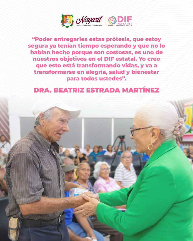 Entrega de prótesis transforma vidas: Beatriz Estrada Martínez