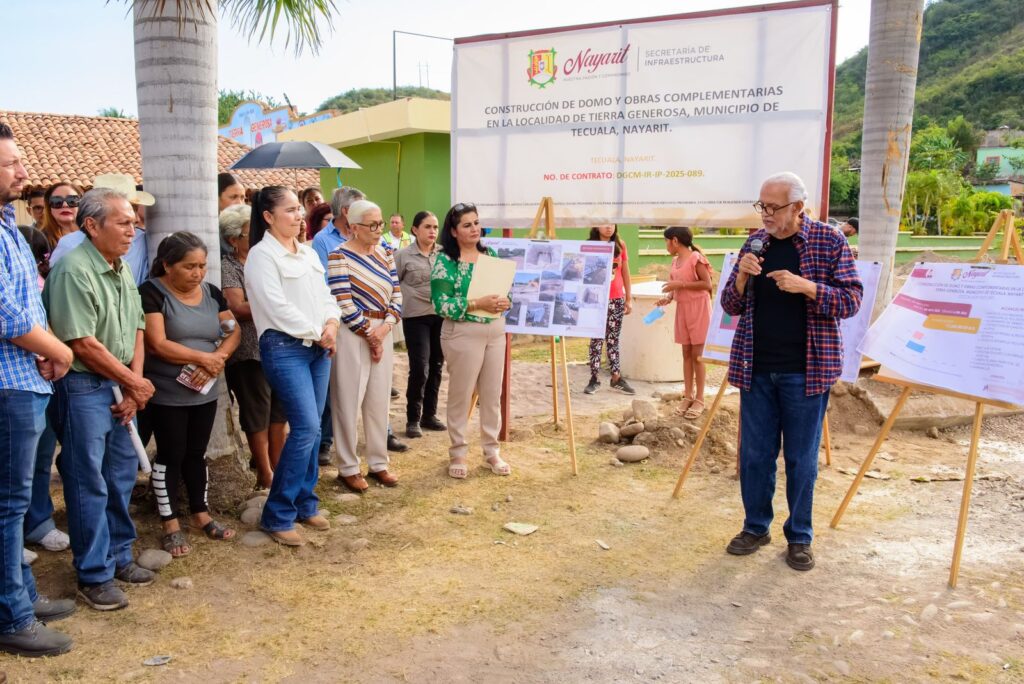 La comunidad de Tierra Generosa, Tecuala, contará con una nueva cancha y espacios deportivos