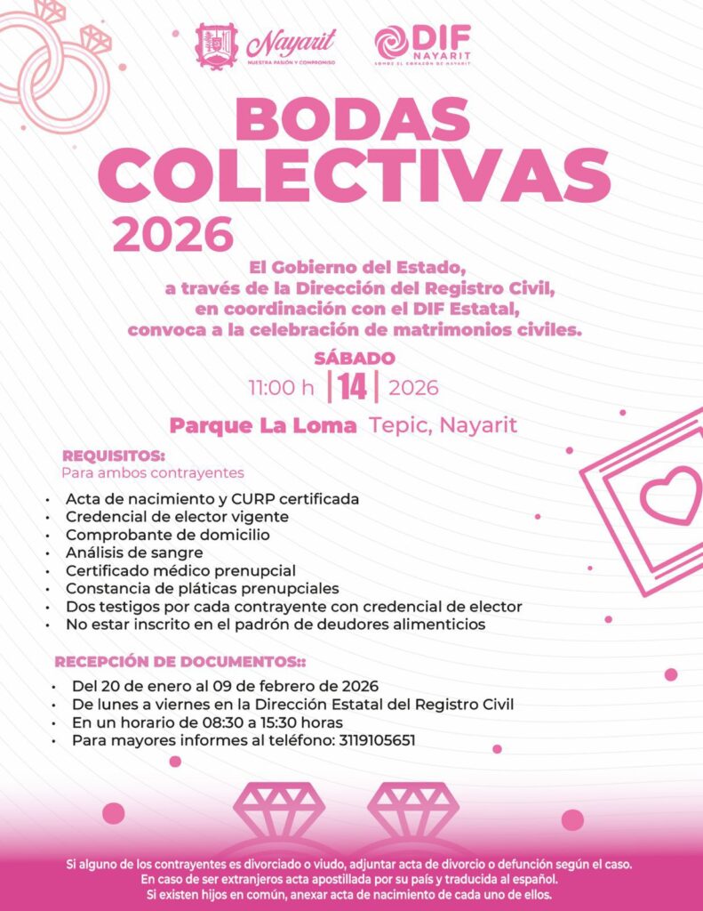 Este 14 de febrero, den el “sí” que los una para siempre… ¡sin costo!