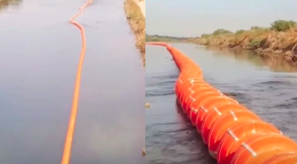 Estados Unidos instaura barreras flotantes en el río Bravo para frenar la migración