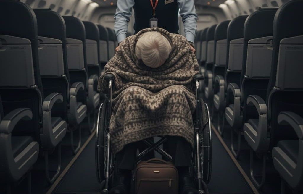 Detienen a abuelito por intentar abordar avión con su esposa fallecida