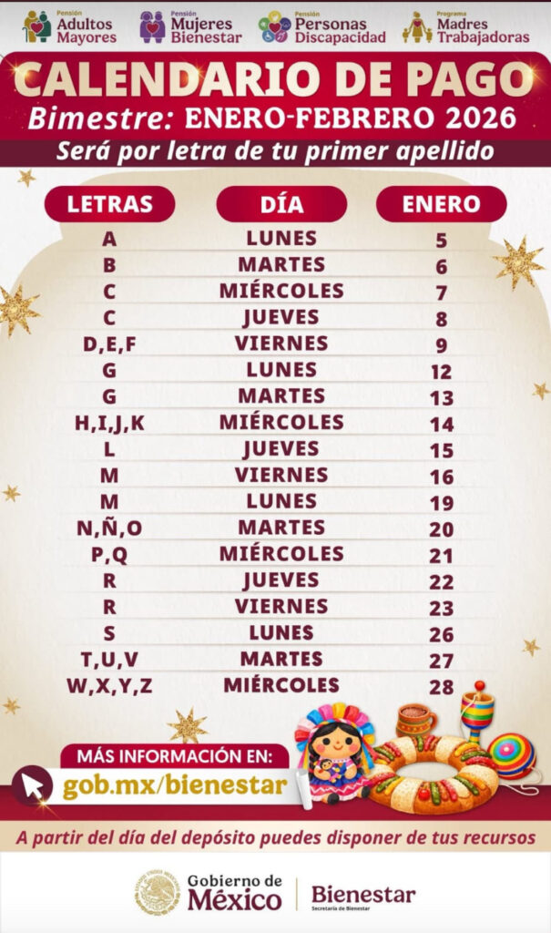 Calendario de Pagos para Programas Sociales en Durango