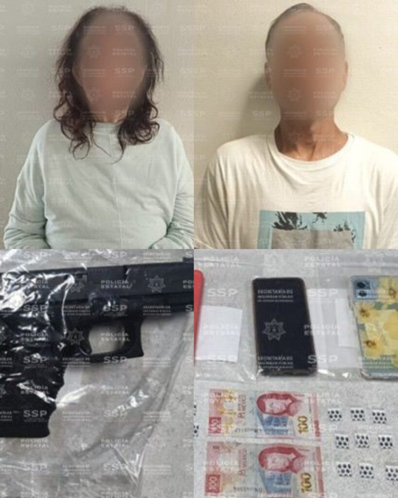 Pareja de Sonora detenida en Durango por operativo Dragón con arma y sustancias