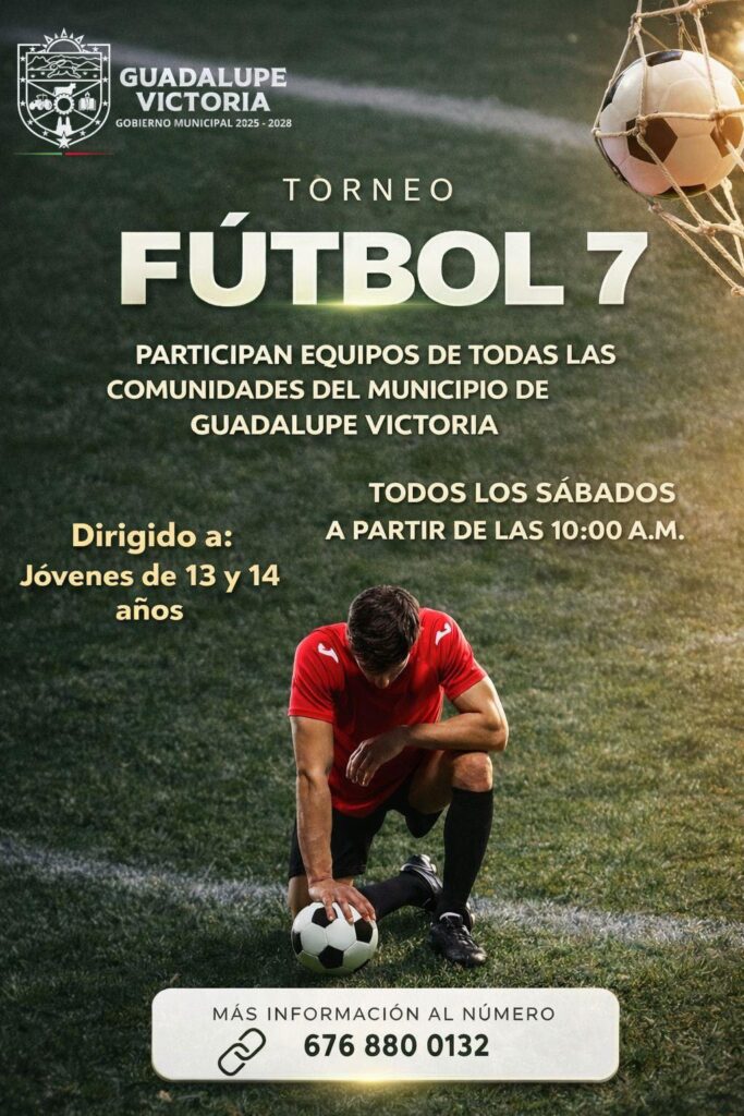 Torneo Municipal de Fútbol 7 Fomenta Valores en Guadalupe Victoria