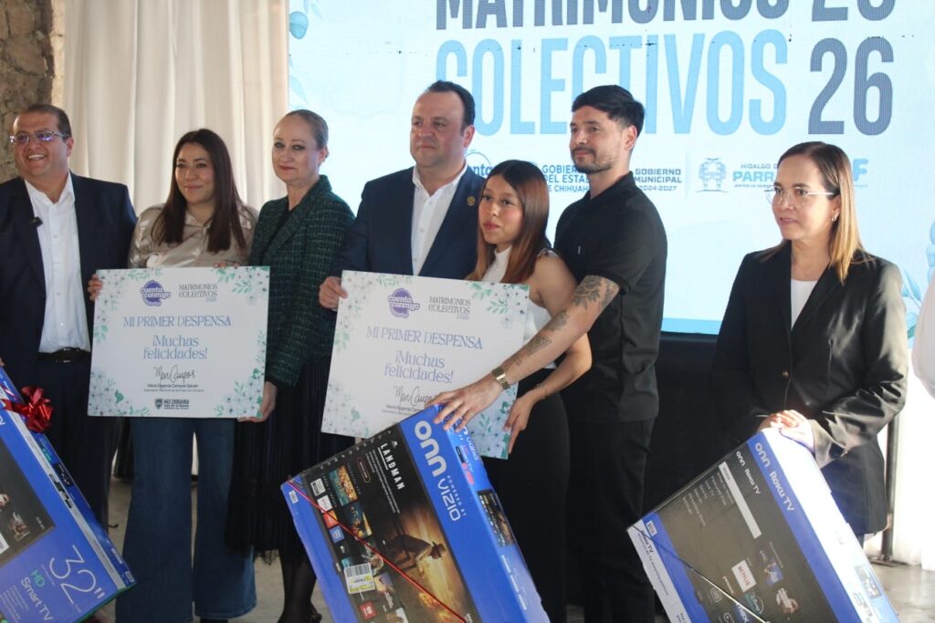 Formalizan su unión 133 parejas parralenses en Matrimonios Colectivos 2026