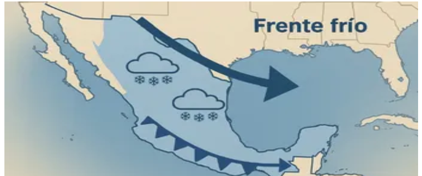 Conagua pronostica cinco nuevos frentes fríos sobre territorio nacional en febrero