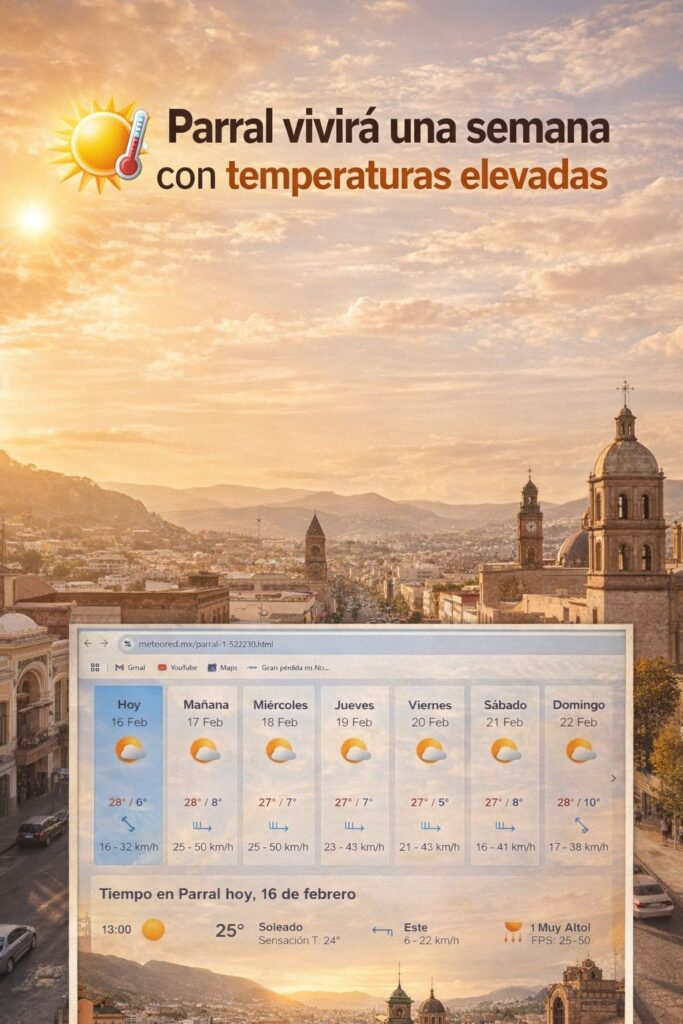 Parral enfrenta una semana de intenso calor